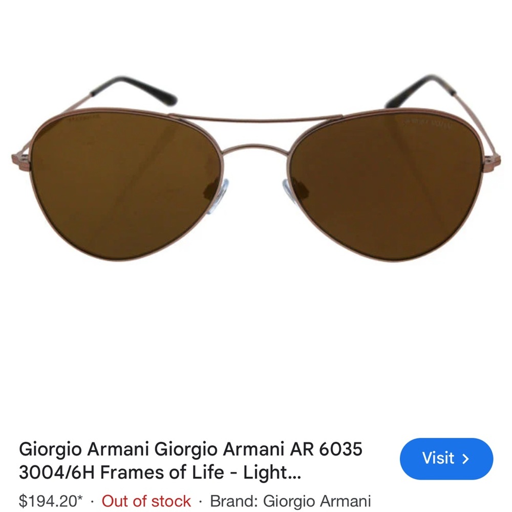 Giorgio Armani Brown Glasses